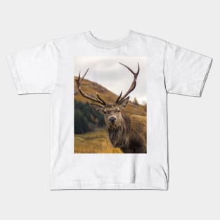 Red Deer Stag with Antlers Kids T-Shirt